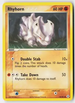 Pokemon Rhyhorn - 70/101 - Common Hidden Legends LP - Image 1