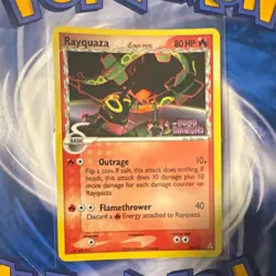 Pokemon TCG Rayquaza Delta Species 26/110 EX Holon Phantoms 2006 Reverse Holo - Image 1