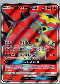 Turtonator GX (Full Art) 131/145 Holo SM - Guardians Rising Pokemon TCG NM - Image 1