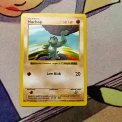 Machop 52/102 Common Base Set Shadowless Pokemon Unlimited Lightly Played - Image 1