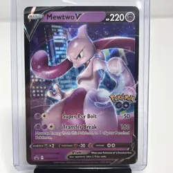 Mewtwo V SWSH223 Black Star Promo Pokemon GO Ultra Rare. Pk002747 - Image 1