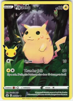 Pokemon Pikachu 005/025 Holo Rare Celebrations Pokemon Near Mint - Image 1