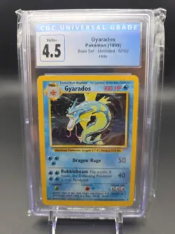 1999 POKEMON BASE SET HOLO #6/102 GYARADOS CGC 4.5 - Image 1