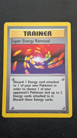 Super Energy Removal 79/102 Rare Base Set Unlimited Pokemon Heavily Played - Image 2