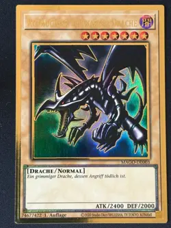 Rotaugiger Schwarzer Drache MAGO-DE003 Gold Rare Deutsch NM YUGIOH - Image 1