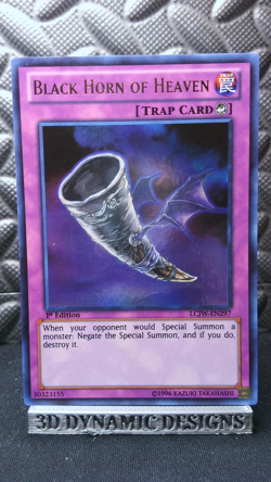 | Yugioh Black Horn of Heaven LCJW-EN297 1st Edition Ultra Rare NM- 🔥 | - Image 1