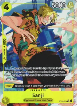 Sanji (Full Art) ST29-004 Super Rare Starter Deck 29: Egghead One Piece Foil - Image 1