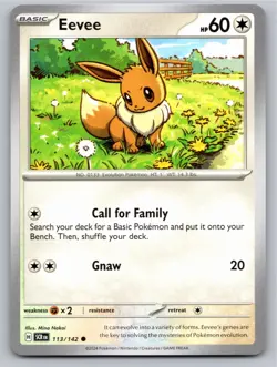 2024 POKEMON EEVEE STELLAR CROWN 113/142 COMMON NM - Image 1