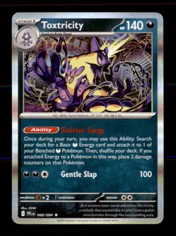 Toxtricity 068/094 Rare Phantasmal Flames Pokemon Holo Near Mint - Image 1
