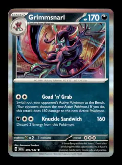 Pokemon TCG SV07: Stellar Crown Grimmsnarl Holo - Image 1