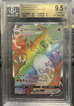 2020 Pokemon Charizard VMAX Secret Rare 074/073 Champion's Path English BGS 9.5 - Image 1