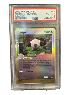 2003 Pokemon Ex Dragon Shelgon 41/97 - Rev. Foil PSA 8 NM/MINT - Image 1
