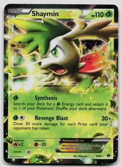 Shaymin EX 5/99 Next Destinies Pokemon DMG - Image 1