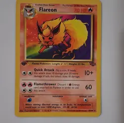 Pokemon Flareon 19/64 1st Edition *NEAR MINT* Jungle WotC 1999 Vintage SOO CLEAN - Image 1
