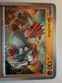 Pokemon Groudon Master Ball Pattern 049/131 Rare Holo Prismatic Evolutions - Image 3