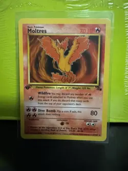 Wizards of the Coast Moltres Fossil 27/62 Holo Rare 1st Edition English 1999 - Image 1