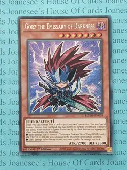 BLMM-EN005 Gorz the Emissary of Darkness Yu-Gi-Oh Card 1st Chibi Artwork New - Image 1