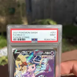 Mew V 251/264 Fusion Strike 2021 Pokemon PSA 9 - Image 4