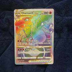 2022 Pokemon Brilliant Stars 174/172 Charizard VSTAR Rainbow Secret Rare - NM - Image 1