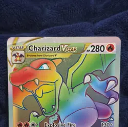 2022 Pokemon Brilliant Stars 174/172 Charizard VSTAR Rainbow Secret Rare - NM - Image 2