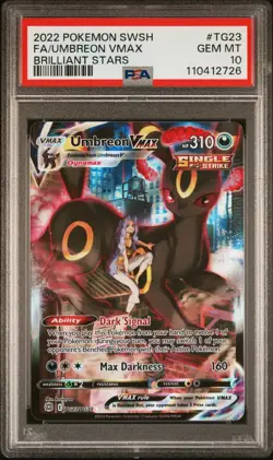 2022 POKEMON BRILLIANT STARS TRAINER GALLERY UMBREON VMAX TG23/TG30 PSA 10 ✨ - Image 3