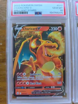 2022 Pokemon Charizard V 017/172 Swsh09: Brilliant Stars Holo - PSA 10 GEM - Image 1