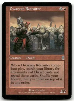 Dwarven Recruiter #186 (MP) Odyssey ODY Magic MTG - Image 1
