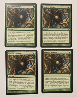 MTG Worldwake - 4x Ancient Stirrings - LP - Image 1