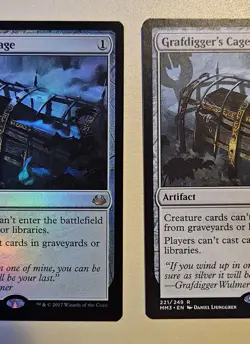2x Grafdigger's Cage - Rare NM - 1x Foil, 1x Regular - MTG Modern Masters ⚔B&B - Image 3