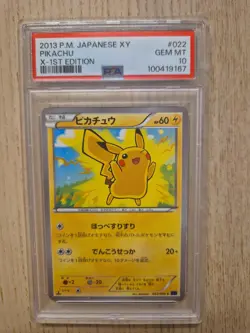 2013 Pokemon Japanese XY1 X Collection Pikachu 022/060 1st Edition PSA 10 - Image 1