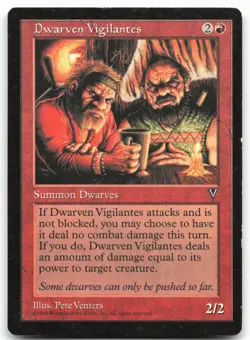 MTG Dwarven Vigilantes C Visions MP - Image 1