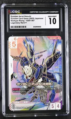 Gundam Aerial Rebuild GD01-067 Gundam Card Game Japanese CGC 10 Gem Mint - Image 1
