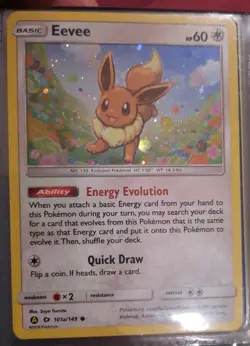 Pokemon Cosmos Eevee 101A/149 Alternate Art Holo - Image 1