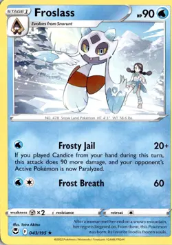 Froslass 043/195 SWSH12: Silver Tempest Pokemon Card TCG - Image 1