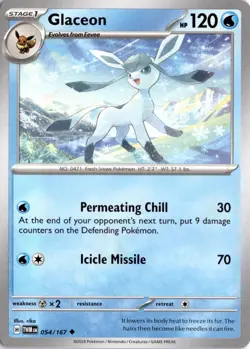 Glaceon 054/167 SV06: Twilight Masquerade Pokemon Card TCG - Image 1