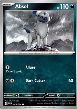Absol 063/094 ME02: Phantasmal Flames Pokemon Card TCG - Image 1