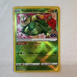 Pokemon Go Radiant Venusaur Holo TCG Card 004/078 NM Condition - Image 1