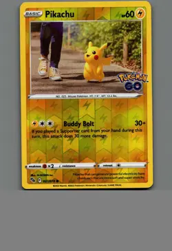 Pikachu (27) Reverse Holo Common Pokemon GO 027/078 NM Pikachu (27) Pikachu (27) - Image 1