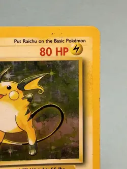 Pokemon TCG Raichu 14/62 Base Set Holo WOTC Vintage Rare Card MP-HP - Image 2