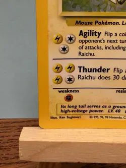 Pokemon TCG Raichu 14/62 Base Set Holo WOTC Vintage Rare Card MP-HP - Image 4