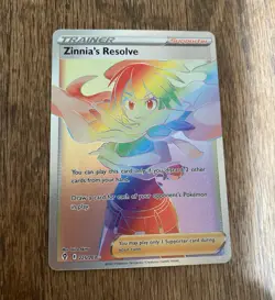 Pokemon Zinnia's Resolve 225/203 Evolving Skies Secret Rare Full Art Holo EN - Image 1