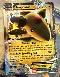 Ampharos EX 27/98 XY Ancient Origins Ultra Rare Holo 170 HP Pokemon Card - Image 1