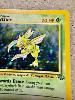 Pokemon Scyther 10/64 Holo Rare Jungle Unlimited WOTC 1999 Vintage TCG Card - Image 4
