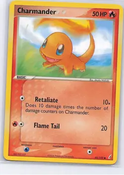 Charmander 48/100 Common Crystal Guardians Pokemon Heavily Played - Image 1