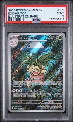 EXEGGUTOR #135 ILLUSTRATION RARE 2025 POKEMON MEG EN MEGA EVOLUTIONS PSA 9 MINT - Image 1
