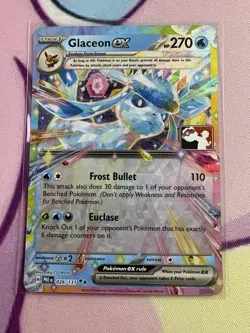 Pokemon TCG Glaceon EX 026/131 Prize Pack Play Stamp Promo NM - Image 1