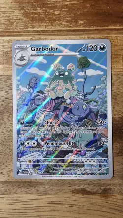 Pokemon TCG Garbodor 204/182SV04: Paradox Rift Illustration Rare. - Image 1