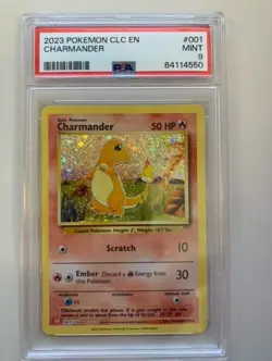 Charmander PSA 9 #001 CLC 2023 Holo Pokemon Card TCG Classic - Image 1