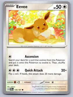 2024 POKEMON EEVEE TWILIGHT MASQUERADE 135/167 COMMON NM - Image 1