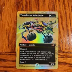 Thunderous Velocipede (Borderless) (First-Place Foil) [Aetherdrift] MTG DFT - Image 1